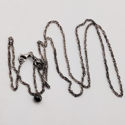 Dyadema Sterling Silver Rope Necklace Italy 3.8G