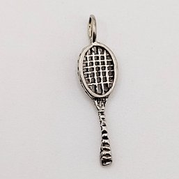 Sterling Silver Racket Charm 0.6G