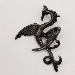 Sterling Silver Dragon Pendant 1.3G