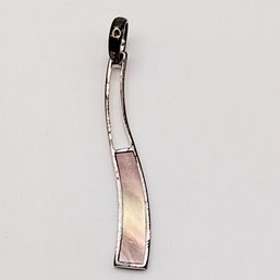 SU Sterling Silver Mother Of Pearl Inlay Pendant 1G