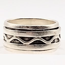 Sterling Silver Spinner Band SZ 6 6.1G