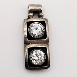 Sterling Silver Multi Stone Pendant 3.2G