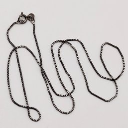 Sterling Silver Box Link Necklace 2G
