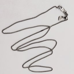 M Sterling Silver Rope Necklace Italy 3.7G