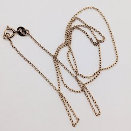 JZ Gold Over Sterling Silver Chain Necklace 1G