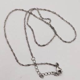 Sterling Silver Rope Necklace 1.4G