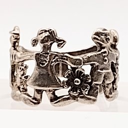 Sterling Silver Family Band SZ 5.25 4.4G