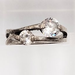 Sterling Silver Multi Stone Ring SZ 7.25 3.5G