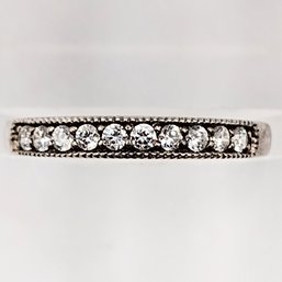 CA DQ Sterling Silver CZ Multi Stone Ring SZ 9 2.8G