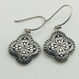 ATI Sterling Clover Dangle Earrings 7.6 G