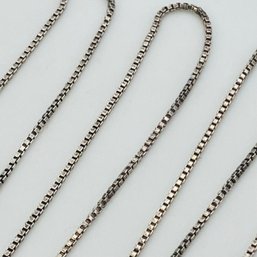 Italy Sterling Box Chain Necklace 1.4 G