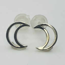 CLE Sterling Moon Stud Earrings 0.4 G