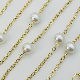 Sterling Bezel Set Cable Chain Necklace 1.2 G