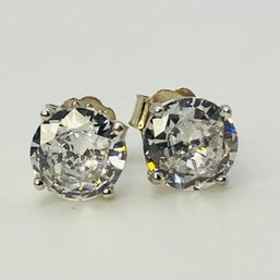 Sterling Rhinestone Earrings 1.1 G