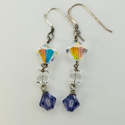 Sterling Dangle Earrings 5.4 G