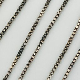 Italy Sterling Box Chain Necklace 1.3 G