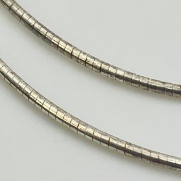 Italy Sterling Omega Chain Necklace 6.3 G