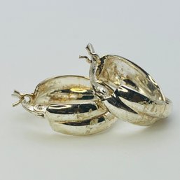 SU Sterling Twisted Hoop Earrings 4.1 G
