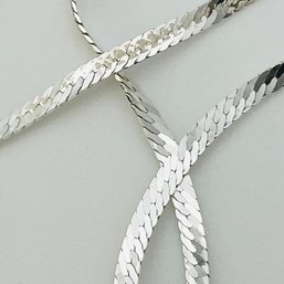 LA Italy Sterling Flat Snake Chain Necklace 2.5 G