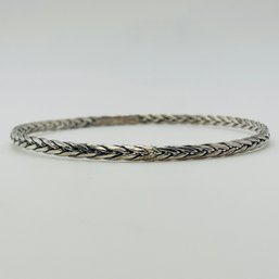 QG Sterling Braided Design Bangle Bracelet 7.6 G