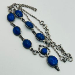 Sterling Lapis Lazuli Necklace. 12.8g