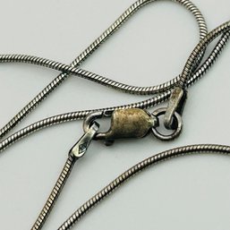 Signed BS Sterling Round Snake Chain Necklace. 4.1g
