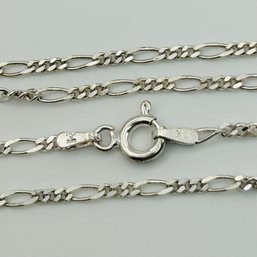 CW Italy Sterling Figaro Chain Necklace. 3.2g
