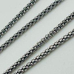 Signed Italy Sterling Popcorn Chain Necklace. 3.2g