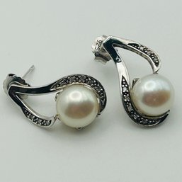 Sterling Multi Gem Stud Earrings. 4.9g