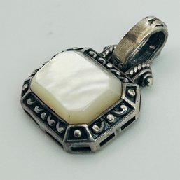 Signed Sterling Mother Of Pearl Pendant. 6.4g