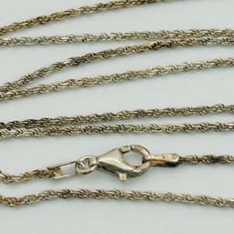 Signed AR Sterling Rope Chain Necklace. 3.8g