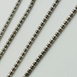 Signed Italy Sterling Popcorn Chain Necklace. 2.7g