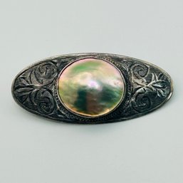 Sterling Abalone Brooch. 2.4g