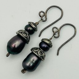 Sterling Pearl Earrings 5.6g