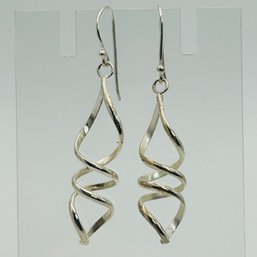 Sterling Spiral Earrings. 2.4g