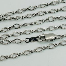 Sterling Figaro Chain Necklace. 3.0g