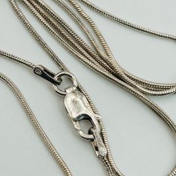 Italy Sterling Round Snake Chain Necklace. 4.2g