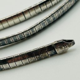 Sterling Flat Snake Chain Necklace. 20.3g