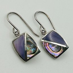 Sterling Abalone Earrings. 3.2g