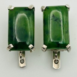 Sterling Jade Earrings 15.4g