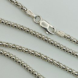 Italy Sterling Popcorn Chain Necklace 4.5g