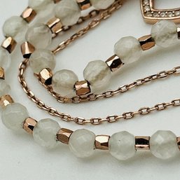 Sterling Quartz Cable Chain Bracelet 5.0g