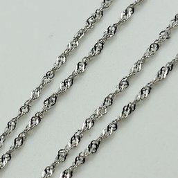 Signed Sterling Twist Curb Chain Necklace 1.3g
