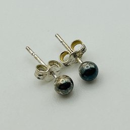 Sterling Bead Stud Earrings 0.5g