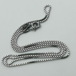 Sterling Box Chain Necklace 2.3g