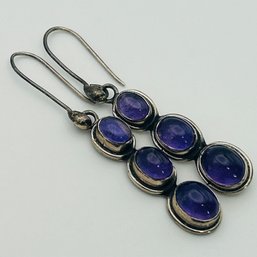 Sterling Amethyst Earrings 7.0g