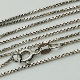 Italy Sterling Box Chain Necklace 2.8g