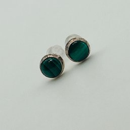 Sterling Malachite Earrings 0.6g