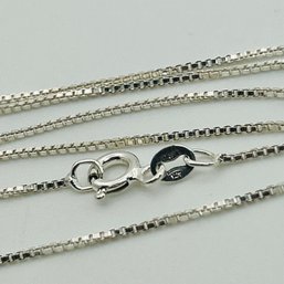 Italy Sterling Box Chain Necklace 2.7g