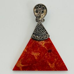 Sterling Sponge Coral Pendant 4.7g